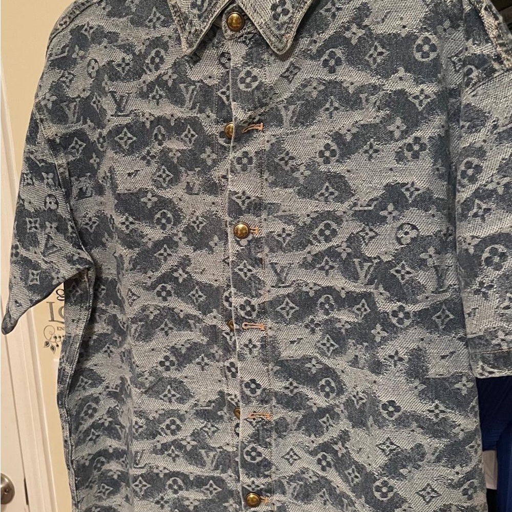 Louis Vuitton Monogram Denim Shirt Jacket - Indigo Gray